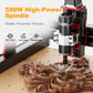 Twotrees TTC450 PRO CNC Router Machine + TC20 Laser Module + 500W Motor + 4th Axis Module + Vacuum Cleaner  +End Mills