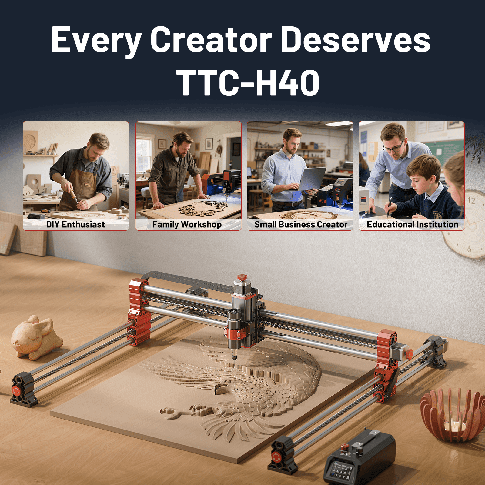 【Pre-sale】Twotrees TTC-H40/H80 CNC Router Machine - TwoTrees Official Shop