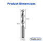 Twotrees Solid Carbide 2 Flute Spiral Ball Nose End Mill Set