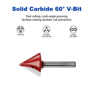 Twotrees Solid Carbide 60° V-Bit