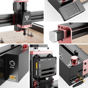 Twotrees TTC450 PRO CNC Router Machine + 4th Axis + End Mills