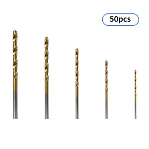 Twotrees TiN Coated High Speed Steel Twist Drill Set 50PCS