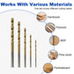 Twotrees TiN Coated High Speed Steel Twist Drill Set 50PCS